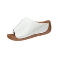 thumbnail image 1 of ShiShine Women's Peep Toe Wedge Slide Sandals Slip On Comfortable Casual Summer Beach Shoes, 1 of 9