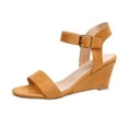 thumbnail image 1 of ShiShine Women's Platform Espadrille Wedge Sandals for Women Summer Ankle Strap Buckles Sandals Platform Espadrilles Wedge Heel Sandals Shoes for Women, 1 of 3