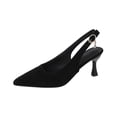 thumbnail image 1 of ShiShine Women's Slingback Kitten Heels Closed Pointed Toe Backless Wedding Party Dress Pumps Shoes, 1 of 9