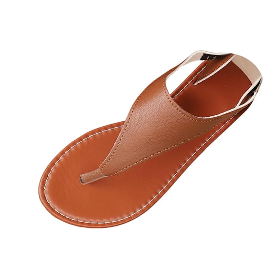 ShiShine Women's Toe Post Thong Sandals Open Toe Ankle Strap Dressy Flat Sandals