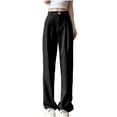 thumbnail image 1 of ShiShine Women's Wide Leg Long Dress Pants High Waisted Business Casual Straight Office Trousers, 1 of 6
