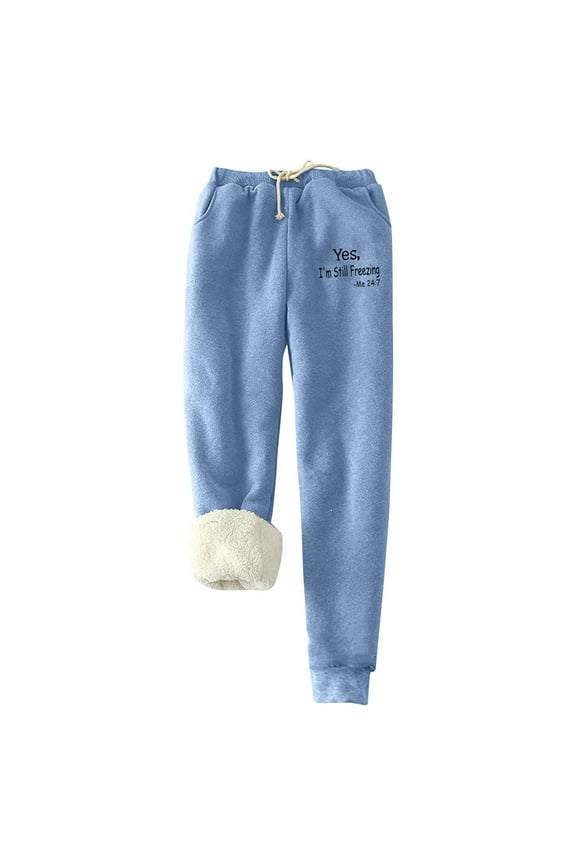Women's Winter Warm Sweatpants High Waisted Jogging Pants Fall Clothes Joggers with Pockets