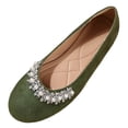 thumbnail image 1 of ShiShine Womens Ballet Flats Rhinestone Wedding Ballerina Shoes Sparkly Comfort Slip on Flat Shoes, 1 of 9