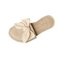 thumbnail image 1 of ShiShine Womens Bow Slide Sandals Flat Comfort Slip On Beach Vacation Casual Summer Sandals, 1 of 8