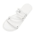 thumbnail image 1 of ShiShine Womens Braided Strap Flat Slide Sandals Open Toe Slip On Summer Beach Casual Shoes, 1 of 8