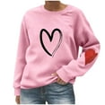 thumbnail image 1 of ShiShine Womens Casual Crewneck Sweatshirt Long Sleeve Tops Cute Printed Pullover Loose Fit, 1 of 5