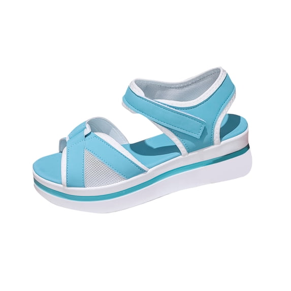 ShiShine Womens Casual Sandals Comfortable Open Toe Walking Shoes Lightweight Breathable Beach Roman Style PU Sandals