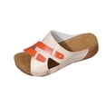 thumbnail image 1 of ShiShine Womens Cutout Criss Cross Wedge Slide Sandals Comfort Casual Beach Vacation Sandals, 1 of 8