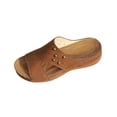 thumbnail image 1 of ShiShine Womens Fashion Casual Summer Slide Sandals with Perforated Metal Studs Thick Bottom Wedge Slippers for Outdoor, 1 of 9