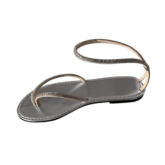 ShiShine Womens Flip Flop Sandals with Rhinestone Accents Non Slip Lightweight Footwear for Party and Outdoor Walking