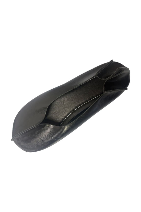 Womens Foldable Flats Soft PU Leather Slip On Shoes Comfort Lightweight Portable Roll Up Casual Daily Walking Dress Flat Shoes