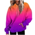 thumbnail image 1 of ShiShine Womens Gradient Color Print Oversized Sweatshirt Drawstring Pullover Trendy Sweater Tops Fall Fashion Clothes 2025, 1 of 5