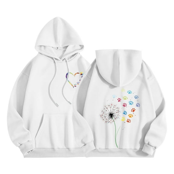 ShiShine Womens Graphic Hoodies Drawstring Long Sleeve Sweatshirt with Pocket Pullover