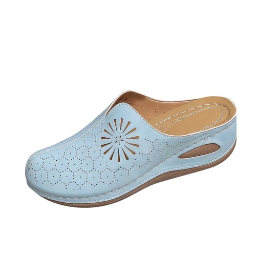 ShiShine Womens Hollow Out Closed Toe Mule Clogs Slip On Slides Comfort Anti Slip Summer Casual Walking Sandals