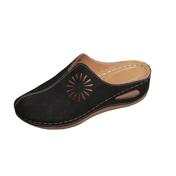 ShiShine Womens Hollow Out Closed Toe Mule Clogs Slip On Slides Comfort Anti Slip Summer Casual Walking Sandals