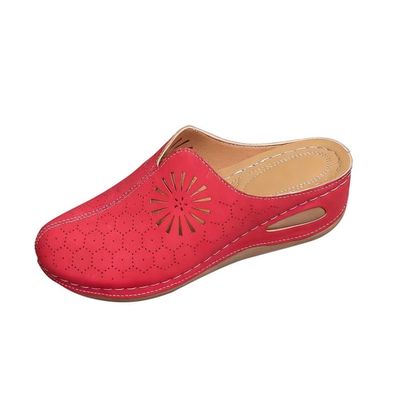 ShiShine Womens Hollow Out Closed Toe Mule Clogs Slip On Slides Comfort Anti Slip Summer Casual Walking Sandals