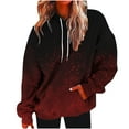 thumbnail image 1 of ShiShine Womens Hoodies Gradient Print Long Sleeve Drawstring Pullover Tops Casual Loose Hooded with Pockets, 1 of 5