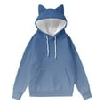thumbnail image 1 of ShiShine Womens Hoodies with Cat Ear Long Sleeve Graphic Pullover Cute Oversized Sweatshirts Casual Pullover Tops, 1 of 5