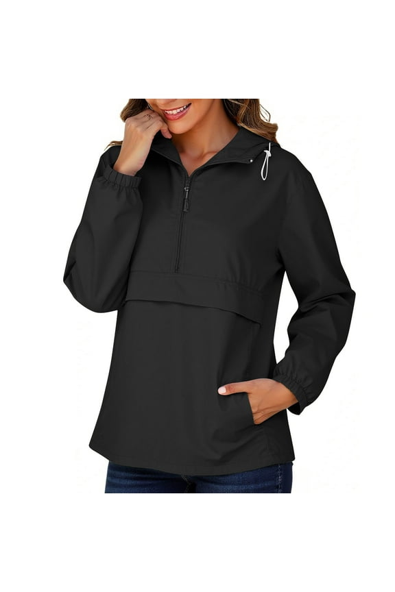Womens Jacket with Hood,Pullover,Packable,Lightweight,Windbreaker,Waterproof,Breathable.
