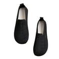 thumbnail image 1 of ShiShine Womens Knit Hollow Out Round Toe Slip On Flats Breathable Comfort Casual Daily Shoes, 1 of 8
