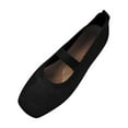 thumbnail image 1 of ShiShine Womens Knit Mary Jane Flats Square Toe Elastic Strap Slip On Casual Dress Walking Shoes, 1 of 9