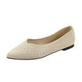 thumbnail image 1 of ShiShine Womens Knit Pointed Toe Ballet Flats Lightweight Flexible Comfort Casual Dress Shoes, 1 of 8