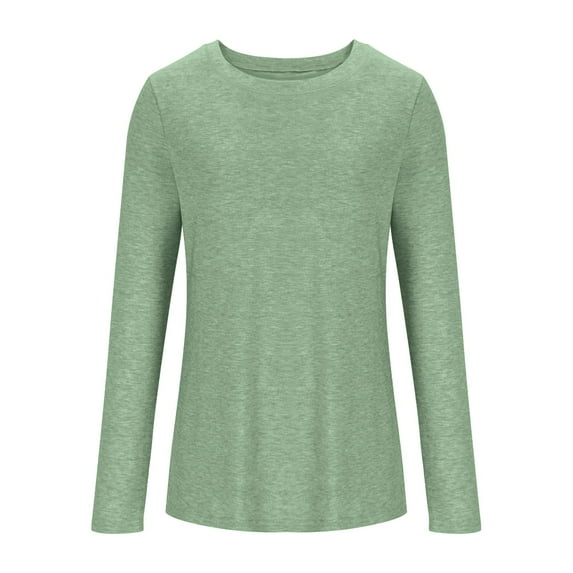 ShiShine Womens Long Sleeve Shirts Basic Tee Fall Trendy Top Business Casual Beach Vacation Workout 2025 Fashion