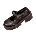 thumbnail image 1 of ShiShine Womens Mary Jane Shoes Chunky Platform Block Heel Round Toe Buckle Strap Thick Sole Non Slip Casual Footwear, 1 of 9