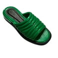 thumbnail image 1 of ShiShine Womens Open Toe Slide Sandals Pleated Elastic Strap Non-Slip Casual Summer Sandals, 1 of 3