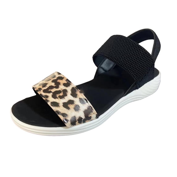 ShiShine Womens Open Toe Sport Sandals Elastic Back Strap Casual Summer Fashion Lightweight Sandals