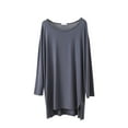 thumbnail image 1 of ShiShine Womens Oversized Shirt Trendy Casual Crewneck Long Sleeve Loose Fit Bottom Tops 2025 Fall Clothes, 1 of 7