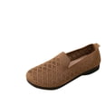 thumbnail image 1 of ShiShine Womens Perforated Knit Slip On Loafers Cushioned Footbed Low Profile Flexible Sole Shoes, 1 of 8