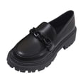 thumbnail image 1 of ShiShine Womens Platform Loafers Slip On Chunky Sole Shoes With Chain Decoration, 1 of 8