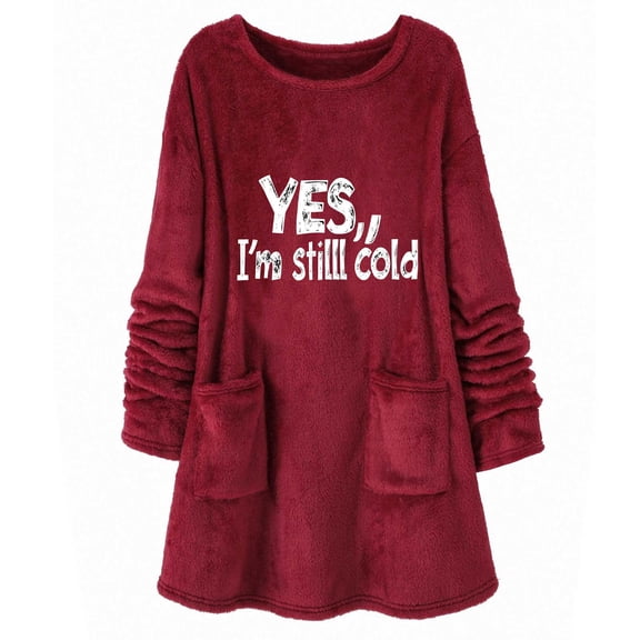 ShiShine Womens Plush Lined Sweatshirts Letter Printed Casual Crewneck Long Sleeve Thermal Pullover Winter Clothes 2025