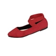 thumbnail image 1 of ShiShine Womens Pointed Toe Ankle Strap Ballet Flats Comfort Slip On Casual Everyday Flats, 1 of 9