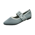thumbnail image 1 of ShiShine Womens Pointed Toe Mary Jane Flats Knit Slip On Comfortable Casual Dressy Office Work Daily Walking Shoes, 1 of 7