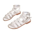 thumbnail image 1 of ShiShine Womens Strappy Gladiator Sandals Adjustable Ankle Strap Flat Summer Comfort Casual Walking Shoes, 1 of 8