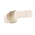 thumbnail image 1 of ShiShine Womens Stud Embellished Quilted Strap Flat Slide Sandals Summer Comfort Casual Daily Getaway Sandals, 1 of 9