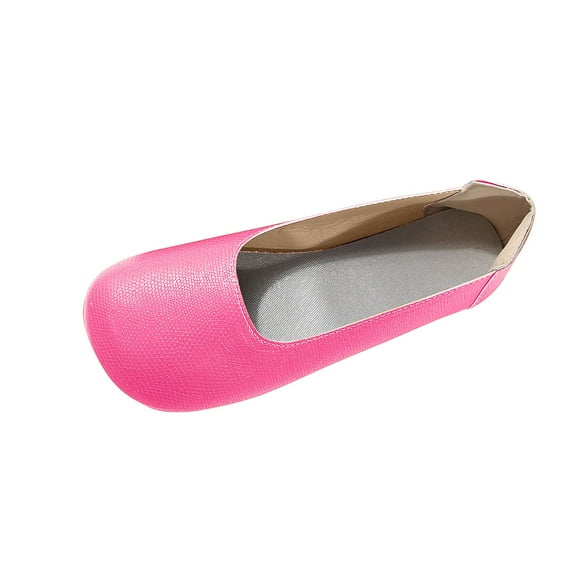ShiShine Womens Textured Round Toe Ballet Flats Slip On Cushioned Office Commute Flats