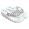 thumbnail image 1 of ShiShine Womens Thong Wedge Flip Flops with Pearl Rhinestone Summer Fashion Shoes for Beach Pool Party and Casual Outings, 1 of 6