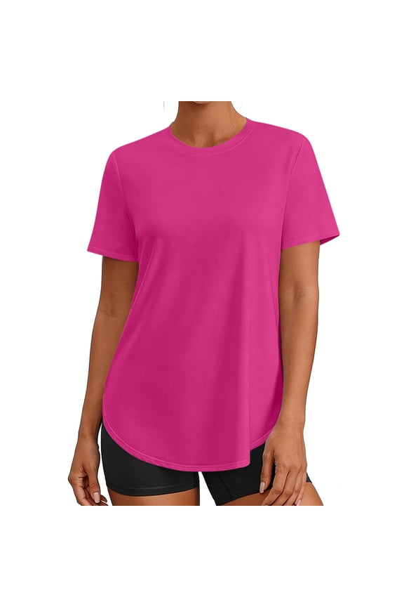 Workout Tops for Women Short Sleeve Athletic Shirts Quick Dry Running Outfits for Exercise Gym Hiking