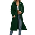 thumbnail image 1 of ShiShine Zip Up Hoodies for Women Oversized Long Hooded Sweatshirts Casual Long Sleeve Fall Jackets Coat 2025, 1 of 3