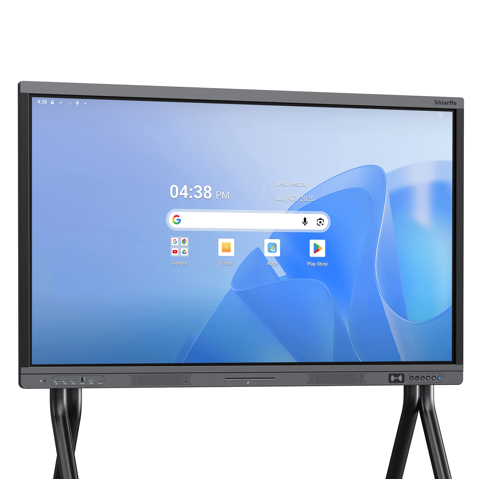 Shiarffe X5 Pro Smart Board 55" Google EDLA-Certified Digital Whiteboard, 4K Touchscreen Interactive Display for Classroom Office Hybrid Work Home, Dual-System Support