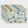 thumbnail image 1 of Shiartex 4Pcs Starfish Sea Pattern Linen Dining Table Placemats for Birthday Parties, Christmas, Restaurants, Buffets & Home Decoration 18x12in, 1 of 8
