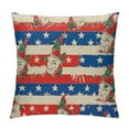 thumbnail image 1 of Shiartex 4th of July Gnome Pillow Covers Blue Red Stars and Stripes American Flag Decorative Pillows Cushion Case Patriotic Home Independence Day Memorial Pillowcases for Sofa Couch White, 1 of 5