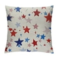 thumbnail image 1 of Shiartex 4th of July Pillow Cover Blue and Red Stars Throw Pillows Patriotic Independence Memorial Day Colorful Cushion Cases Outdoor Decorative Farmhouse for Sofa White, 1 of 5