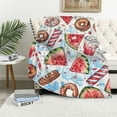 thumbnail image 1 of Shiartex 4th of July Patriotic Blanket Boy Girl Gift, Independence Day Flannel Bed Blankets，softness and comfort White, 1 of 6