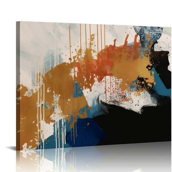 Shiartex Abstract Wall Art for Living Room Geometric Canvas Wall Art Wall Pictures Colorful Modern Framed Artwork for Bedroom Dining Room Home Office Wall Decor,Ready to Hang 20x16 in/16x12 in