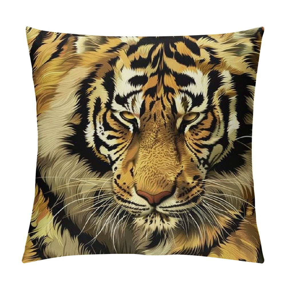 Shiartex Animal Print Pillow Covers Jungle Animal Throw Pillows Tan