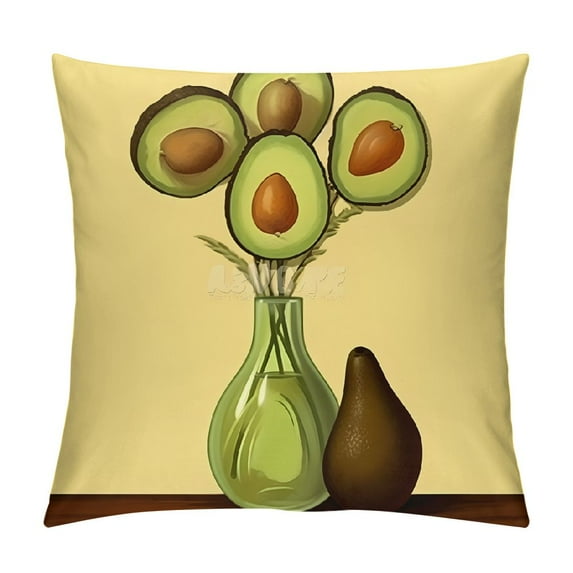 Shiartex Avocado Pillow Cushion Covers Home Decor Aesthetic Decorative 1PC 24x24in